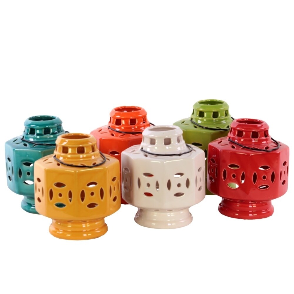 Cascading Tea Light Lantern Assortment of Six Large