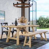 Cascais 72" Rectangular Table with Farmhouse Base