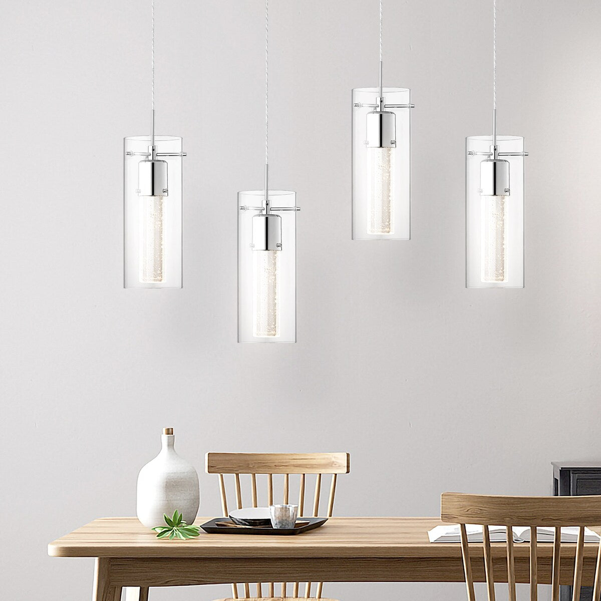 Cassandra PCDT Droplet Infused Glass LED Pendant Light
