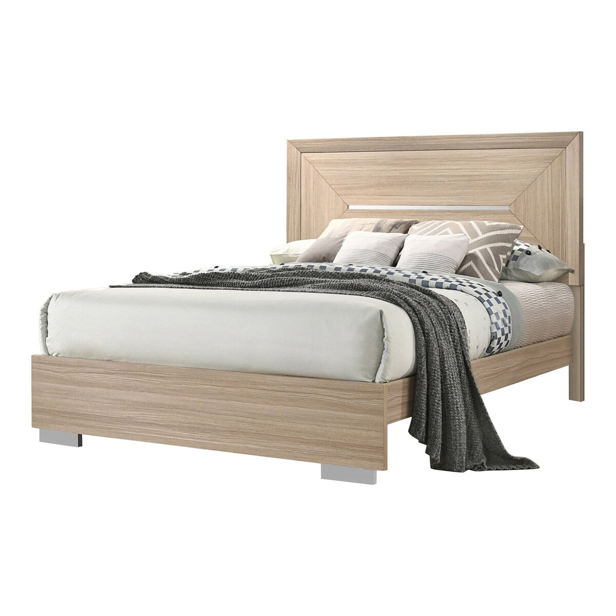 Casserly Rustic Beige Panel Bed