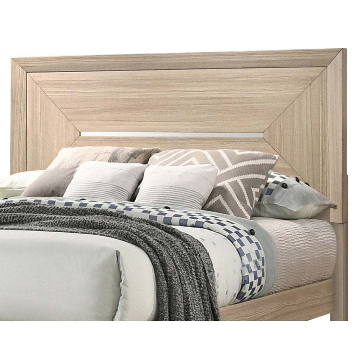 Casserly Rustic Beige Panel Bed