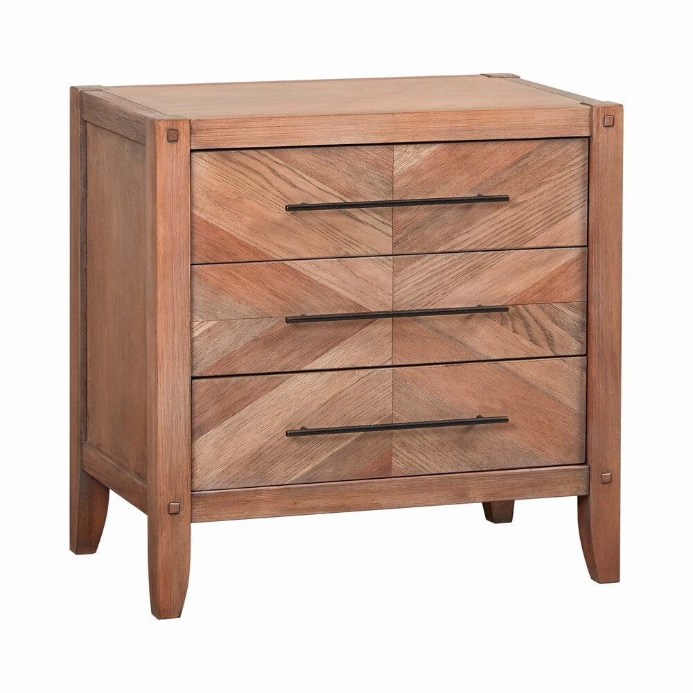 Casserly White Washed Natural 3-piece Panel Bedroom Set with Chest