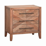 Casserly White Washed Natural 3-piece Panel Bedroom Set with Chest