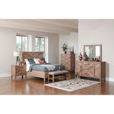 Casserly White Washed Natural 3-piece Panel Bedroom Set with Chest