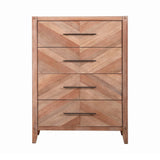 Casserly White Washed Natural 3-piece Panel Bedroom Set with Chest