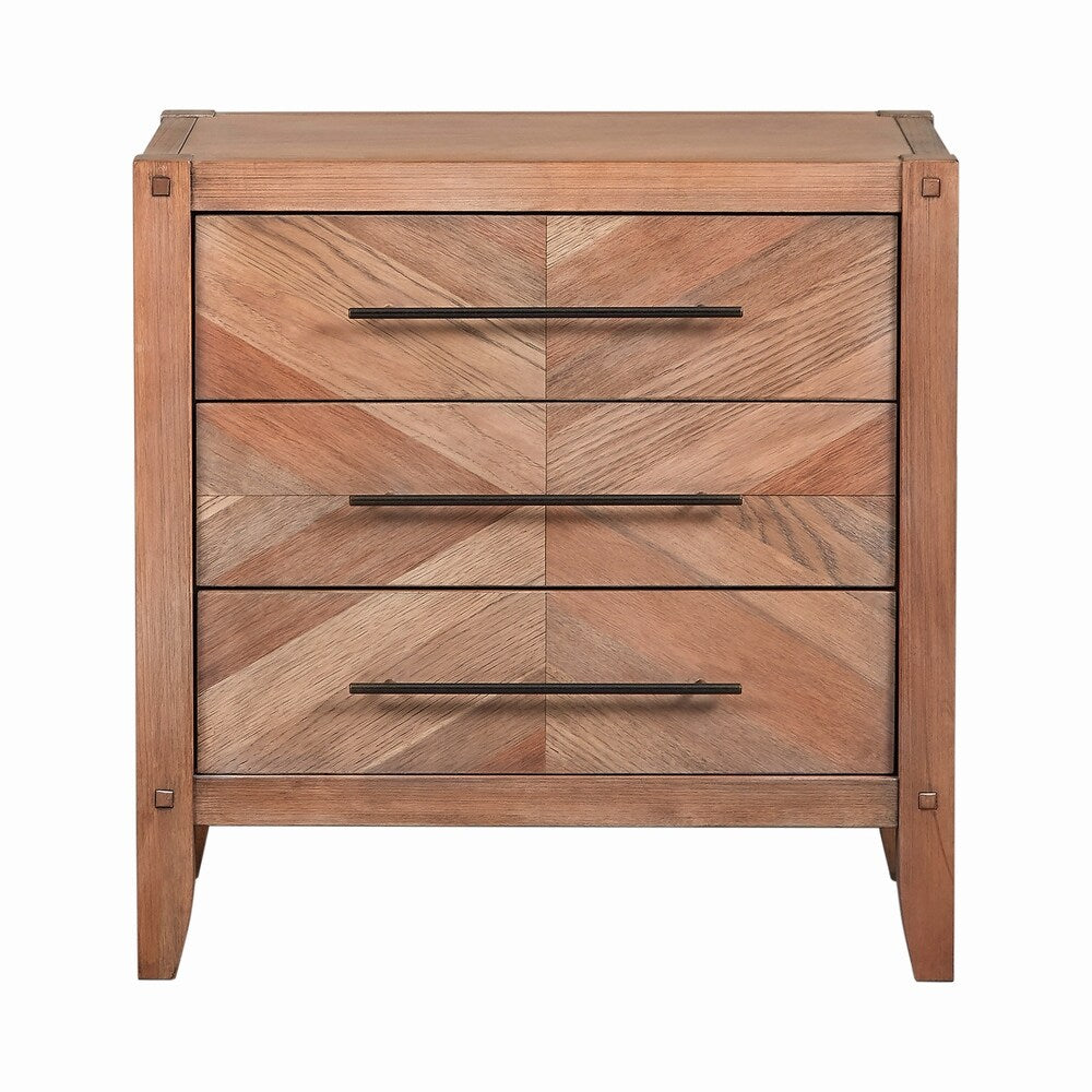 Casserly White Washed Natural 3-piece Panel Bedroom Set with Chest