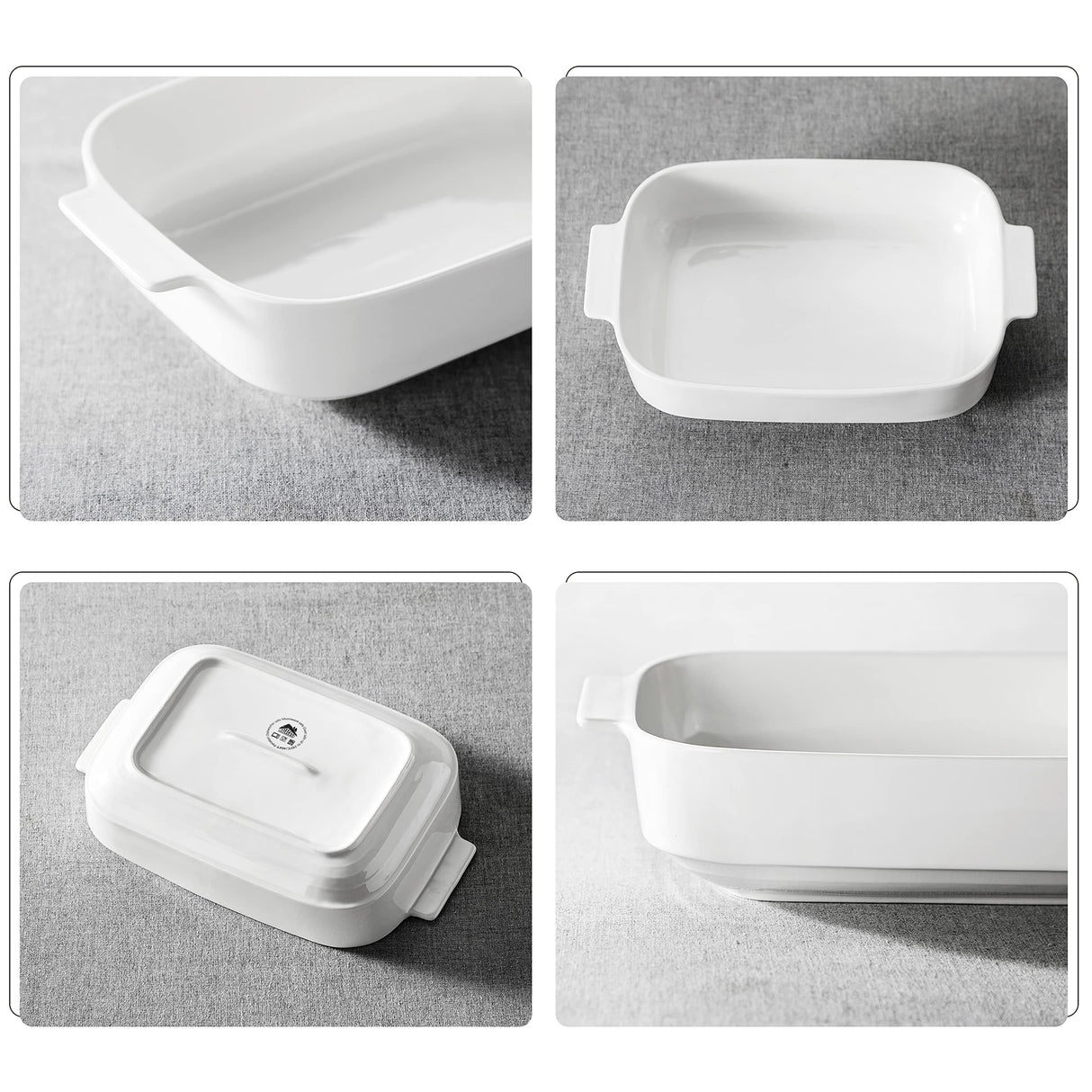 Casserole Dishes for Oven, Porcelain Baking Dishes Set of 3, Durable Casserole Dish Set Lasagna Pan Deep, Ceramic Bakeware Sets