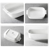 Casserole Dishes for Oven, Porcelain Baking Dishes Set of 3, Durable Casserole Dish Set Lasagna Pan Deep, Ceramic Bakeware Sets