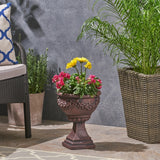 Cassia Roman Botanical Lightweight Concrete Chalice Garden Urn Planter by Christopher Knight Home