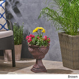 Cassia Roman Botanical Lightweight Concrete Chalice Garden Urn Planter by Christopher Knight Home