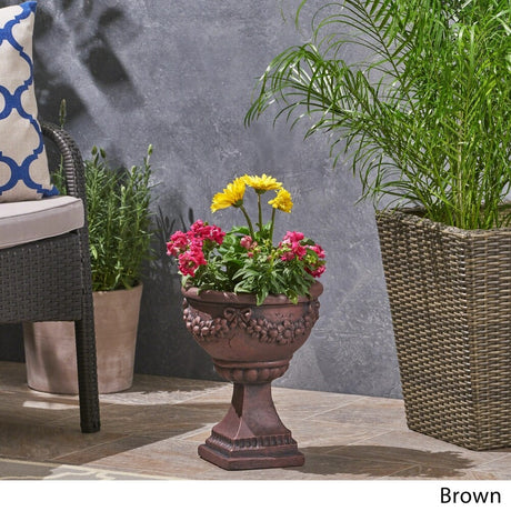 Cassia Roman Botanical Lightweight Concrete Chalice Garden Urn Planter by Christopher Knight Home