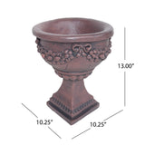 Cassia Roman Botanical Lightweight Concrete Chalice Garden Urn Planter by Christopher Knight Home
