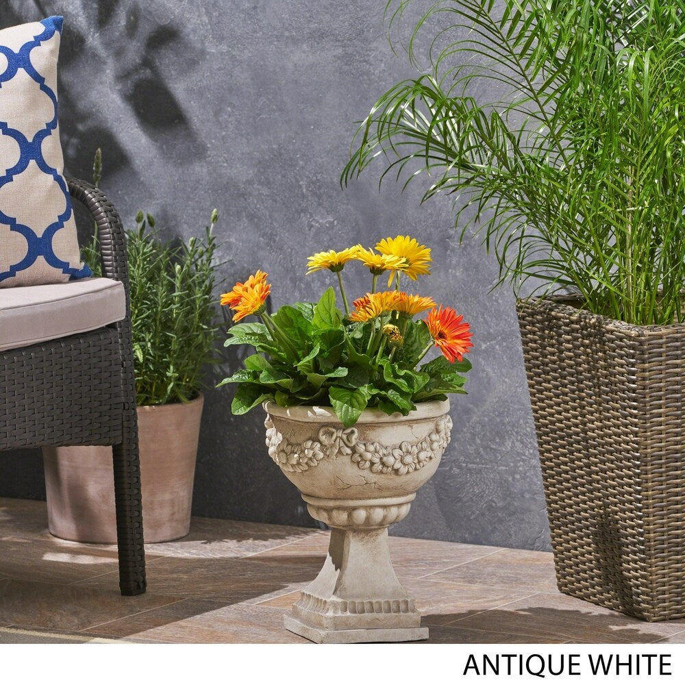 Cassia Roman Botanical Lightweight Concrete Chalice Garden Urn Planter by Christopher Knight Home
