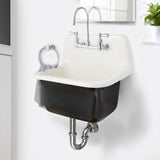Cast Iron Rustic Utility Sink and Drain Set - 22" x 18" x 20.25"