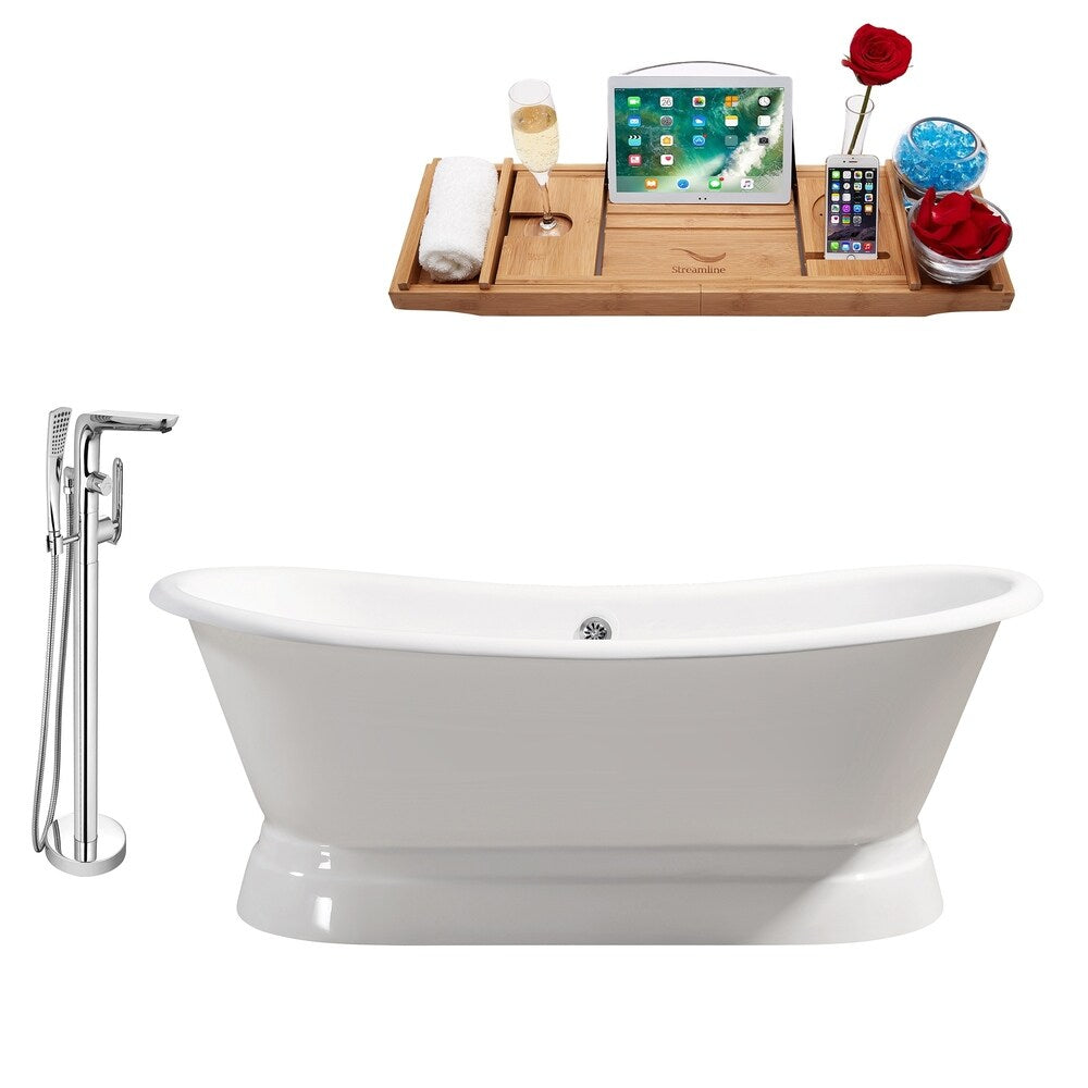 Cast Iron Tub, Faucet and Tray Set 71" RH5300CH-120