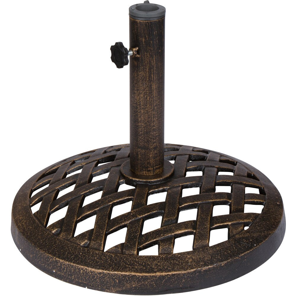 Trademark Innovations Bronze Finish Cast Iron 17.7-inch Umbrella Base