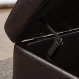 Luxury Comfort Classic Brown Tufted Storage Bench Ottoman
