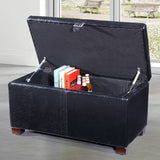 Royal Comfort Collection Classic Buckled Storage Bench Ottoman