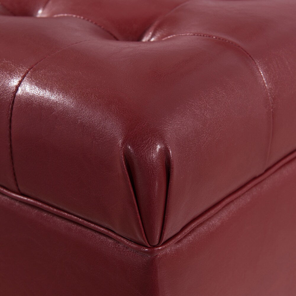 Luxury Comfort Collection Classic Tufted Storage Bench Ottoman with Nailhead Trim