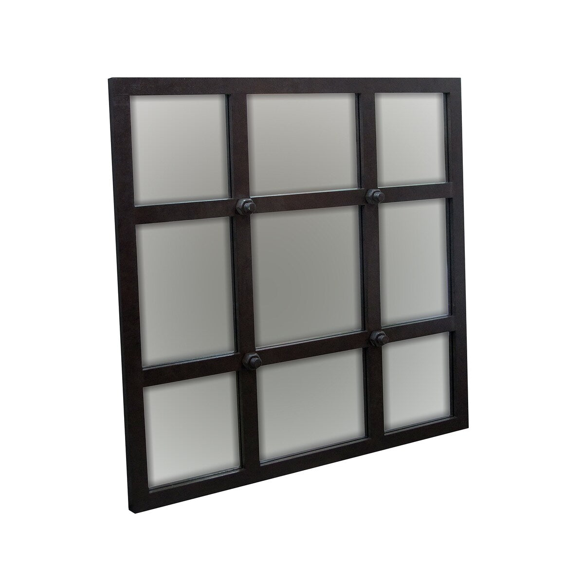 Casual Elements Industrial Inspired Grid Rectangular Mirror
