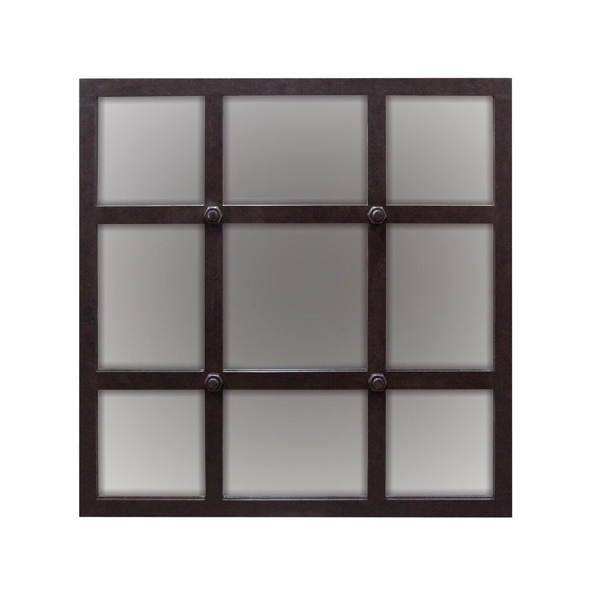 Casual Elements Industrial Inspired Grid Rectangular Mirror