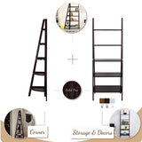 Casual Home 5-Shelf Ladder Bookcase, Warm Brown (New)