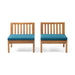 Caswell Outdoor Acacia Wood Club Chair with Cushion (Set of 2) by Christopher Knight Home