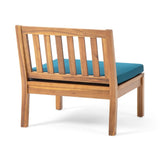 Caswell Outdoor Acacia Wood Club Chair with Cushion (Set of 2) by Christopher Knight Home