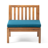Caswell Outdoor Acacia Wood Club Chair with Cushion (Set of 2) by Christopher Knight Home