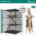 Cat Cage Indoor Cat Enclosures DIY Cat Playpen Metal Kennel with Extra Large Hammock for 1-2 Cats, Ferret, Small Animals