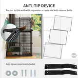 Cat Cage Indoor Cat Enclosures DIY Cat Playpen Metal Kennel with Extra Large Hammock for 1-2 Cats, Ferret, Small Animals