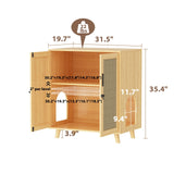 Cat Litter Box Enclosure Cat House Side Table Door Cabinet Bookcase