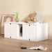 Cat Litter Box Enclosure for 2 Cats, Cat Washroom Storage Cabinet