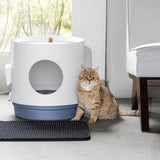 Cat Litter Box with Scoop and Scratcher, Litter Mat Included