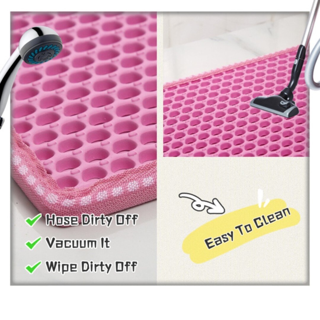Cat Litter Mat Kitty Litter Trapping Mat Double Layer Mats