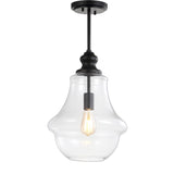 Catalina 12" Adjustable Metal/Glass LED Pendant, Oil Rubbed Bronze by JONATHAN Y