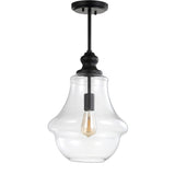 Catalina 12" Adjustable Metal/Glass LED Pendant, Oil Rubbed Bronze by JONATHAN Y