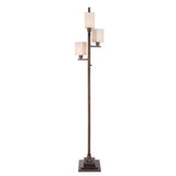 Catalina 19070-001 Colored Glass/Metal 4-Light Transitional Floor Lamp