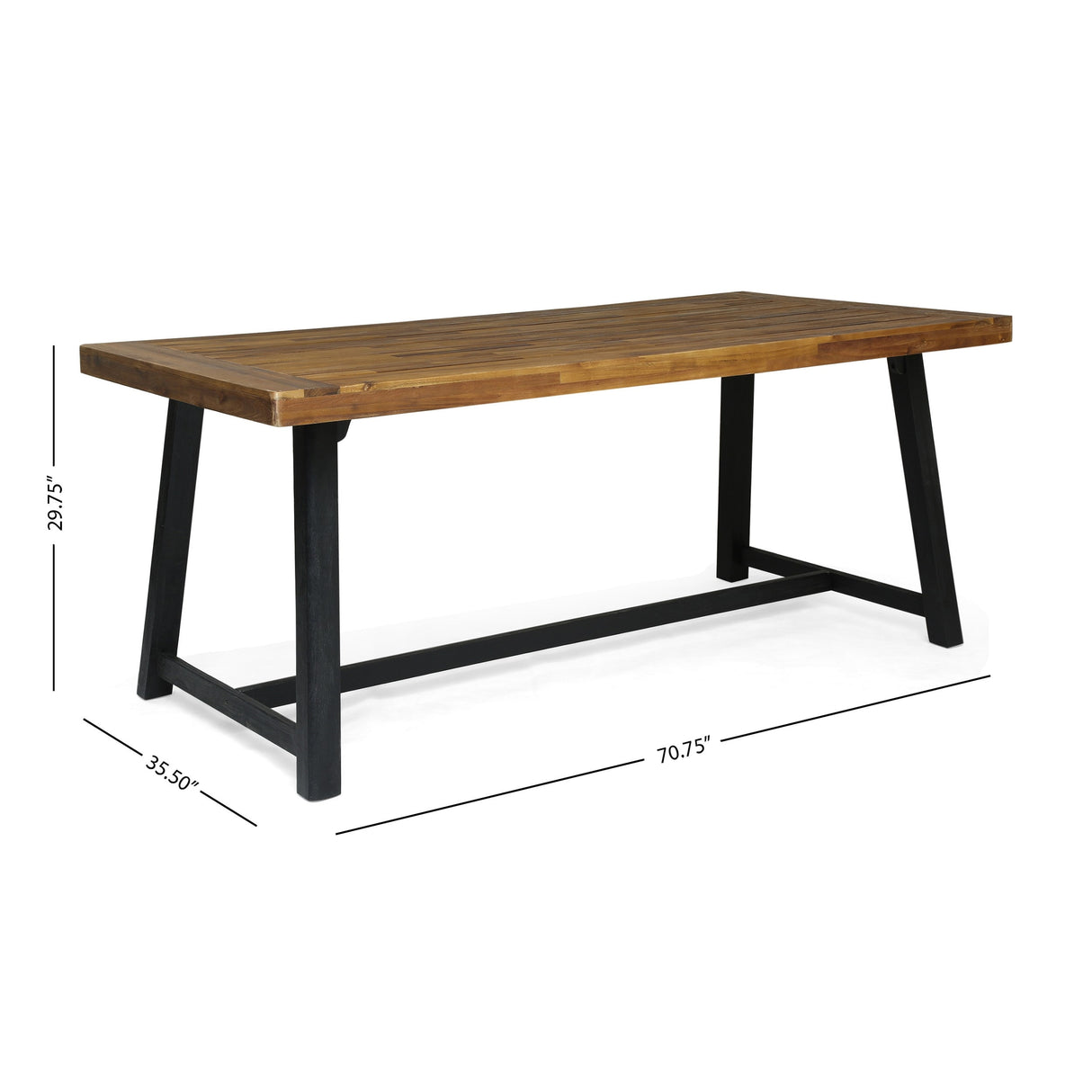 Catalopa Outdoor Wood and Resin Outdoor 7 Piece Dining Set by Christopher Knight Home