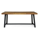 Catalopa Outdoor Wood and Resin Outdoor 7 Piece Dining Set by Christopher Knight Home