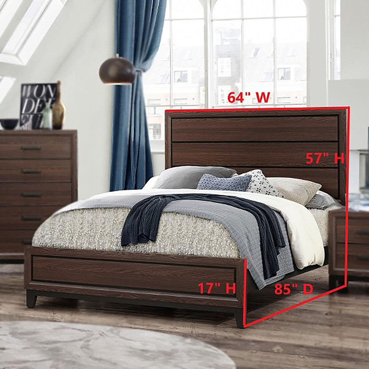 Catania Brown Queen 4 Piece Set