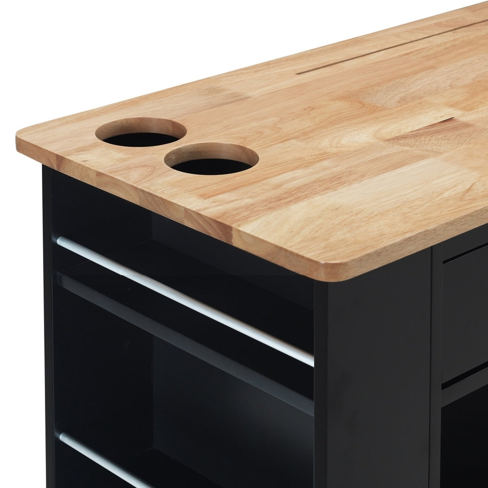 Cato Kitchen Cart with Wheels by Christopher Knight Home - 42.45" W x 17.75" D x 34.40" H