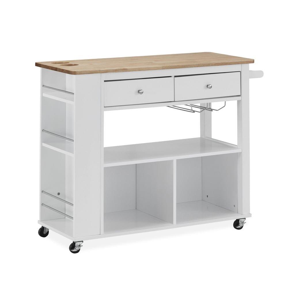 Cato Kitchen Cart with Wheels by Christopher Knight Home - 42.45" W x 17.75" D x 34.40" H