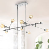 Cato Modern Iron Arm-Adjustable LED Chandelier, Chrome by JONATHAN Y