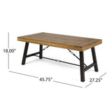 Catriona Outdoor Acacia Wood Coffee Table by Christopher Knight Home