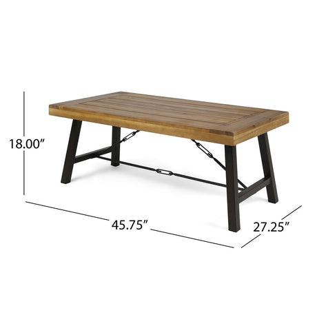 Catriona Outdoor Acacia Wood Coffee Table by Christopher Knight Home