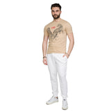 Cavalli Class Double Tiger Logo Motif Fashion T-Shirt- for mens
