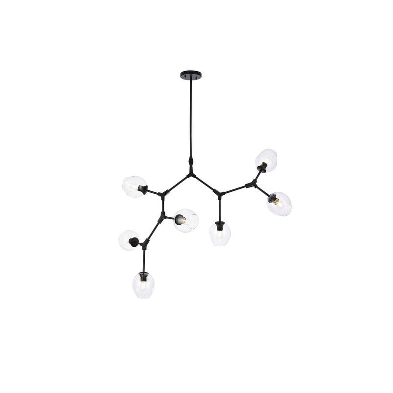Cavoli 7 lights black chandelier - One Size