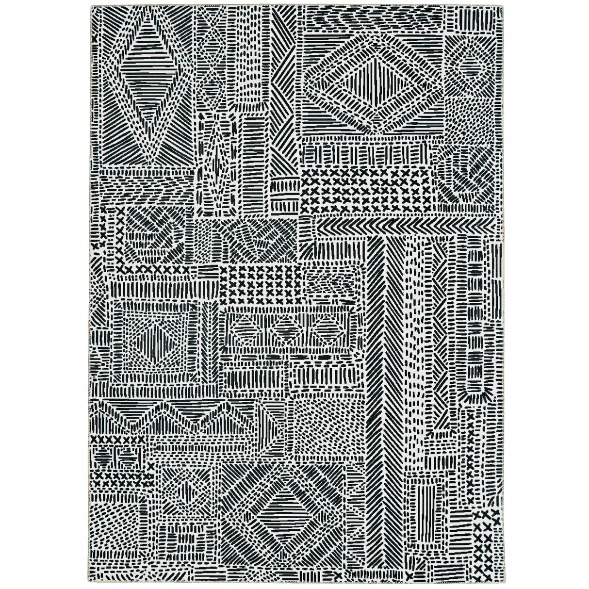 Cayden Machine Washable Geometic Area Rug