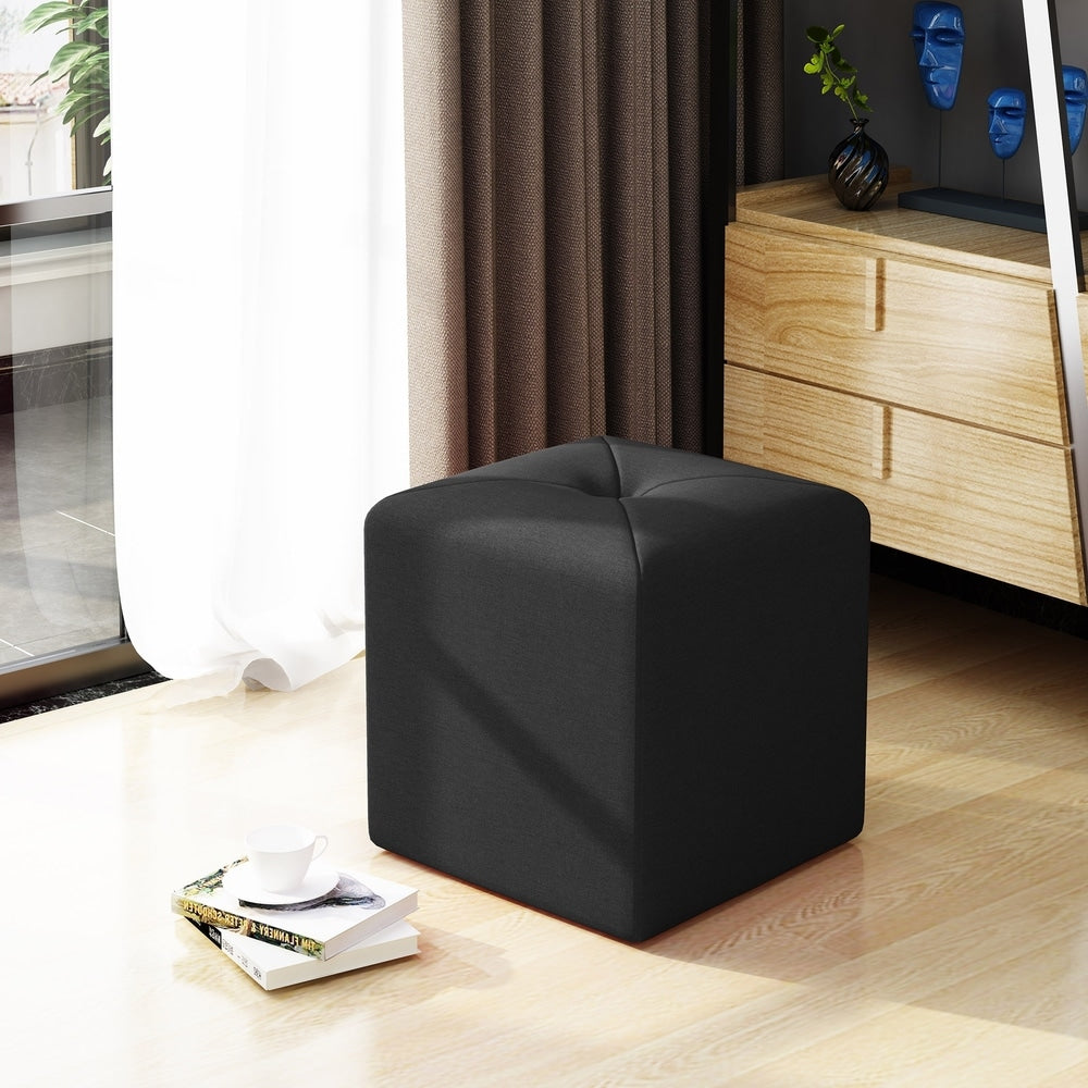 Cayla Square Fabric Ottoman by Christopher Knight Home